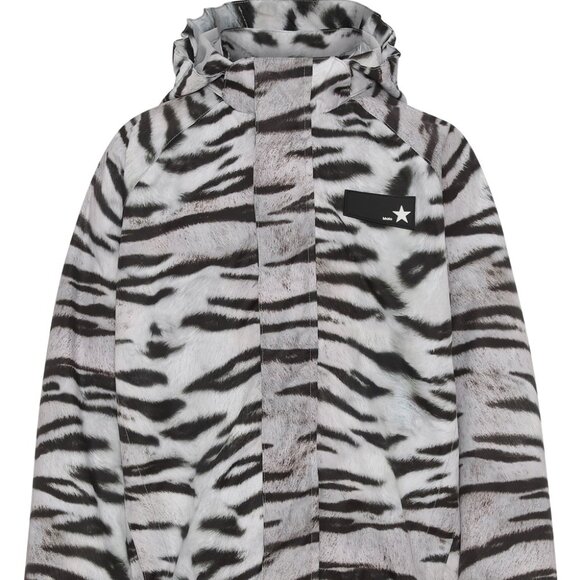 Molo Waiton Lightweight Rain Jacket – Tiger White – Size 122/128 Size 6-8 - Picture 1 of 12